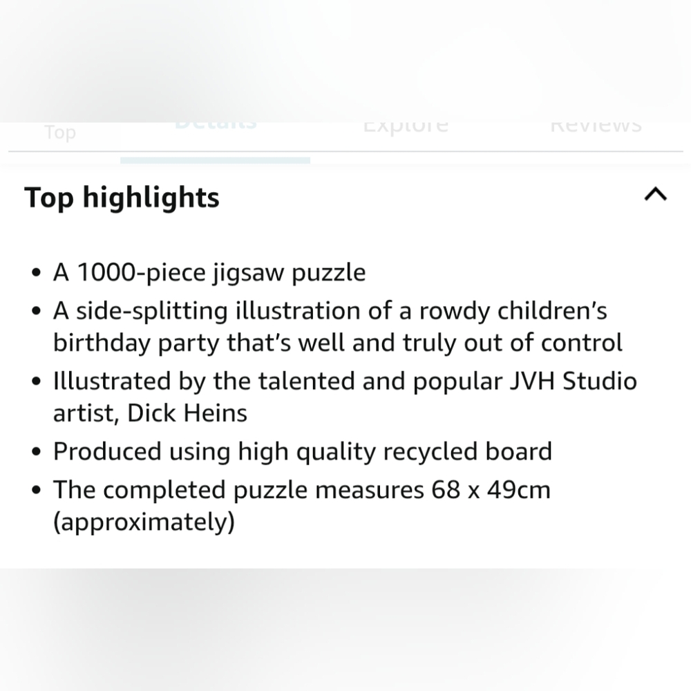 NWT Jan Van Haasteren Birthday Party Comic Puzzle, 1000 Pieces, 12+ - Picture 9 of 9